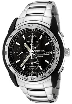 Seiko #SNAB95P1 Men's Motor Sports Chronograph Alarm Watch