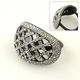 Neuville Black Crystal - Cubitas Avignon Collection (Made in France, Swarovski Crystals, Ponytail)
