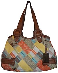 Etienne Aigner Purse Handbag Keiila Patchwork Collection Multi Patchwork