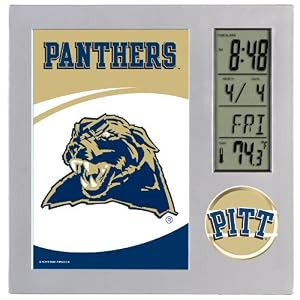 NCAA Pittsburgh Panthers Digital Desk Clock