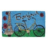 Bicycle in Paris Coconut Fiber Doormat, 18 x 30