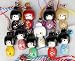 Kokeshi Japanese Wooden Doll Charms - Small, a Set of 10 Pieces