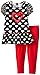 Kids Headquarters Girls' Heart Printed Tunic with Red Leggings