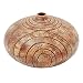 EXP Handmade Mottled Salmon Terracotta Gourd Vase With Line Etchings