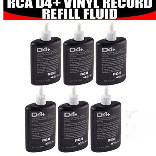 (6) SIX Bottles - RCA Discwasher #Rd-1046 1.25 Oz. D4+ Vinyl Record Cleaning Fluid Refills
