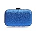 BMC Glitter Covered Fabric Hard Case Alloy Chain Strap Fashion Handbag Clutch