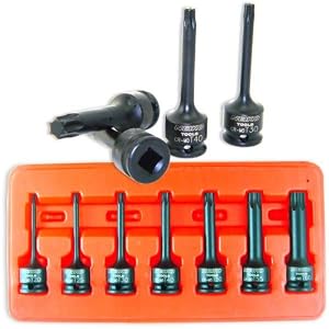 Neiko Super Heavy-Duty Torx Driver Impact Socket Set - 3 8 Drive by Neiko