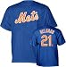 Carlos Delgado New York Mets Blue Name and Number T-Shirt by Majestic