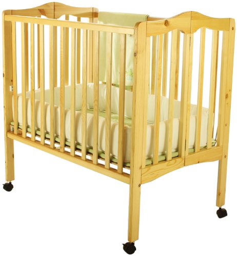 Dream On Me 2 in 1 Lightweight Folding Portable Stationary Side Crib 