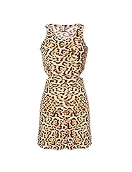 Sexy Polyester Leopard Print Sleeveless Cocktail Above the Knee Club Dress/Party Dress/Mini Dress 