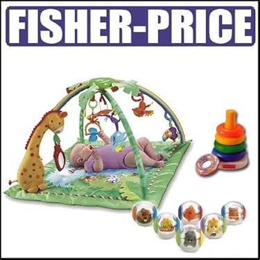 Fisher Price Rainforest Melodies And Lights Deluxe Gym Accessory Kit