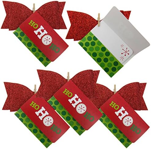6pk Gift Card Holders Sleeves Envelopes Sticker Holiday Christmas Present Topper