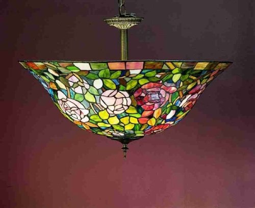 Meyda Tiffany 31123 Rosebush Semi-Flush, Purple/Blue