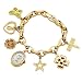 Armitron Women's Dress Swarovski Crystal Accented Charm Bracelet Watch #753734MPGP