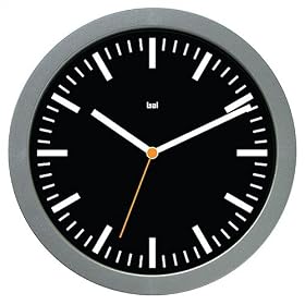 Bai Design BAI.816.RB Studio Modern Wall Clock in Railroad Black