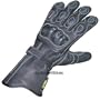 LONG BLACK CARBON KEVLAR LEATHER MOTORCYCLE GLOVES L