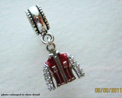 Jacket, Sterling Silver, Cz, Charm, Bead,fits European, Large Hole