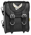 Willie & Max Black Magic Sissy Bar Bag Black 8" x 10" x 4.5"