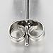 3-9 Mm Mens Ladies White Cubic Zirconia Stud Earrings Stainless Steel, 2pcs