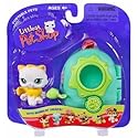 Littlest Pet Shop White Kitty w Toy Mouse and Carrier