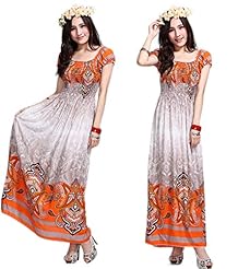 Cotton Short Flared-Skirt Floral Print Fitted Vintage Ruched Square Neck Puff Sleeves Party Dress 