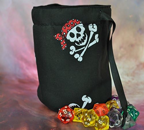 Pirate Dice bag or Tile bag Handmade fully lined Heavy Duty Cotton