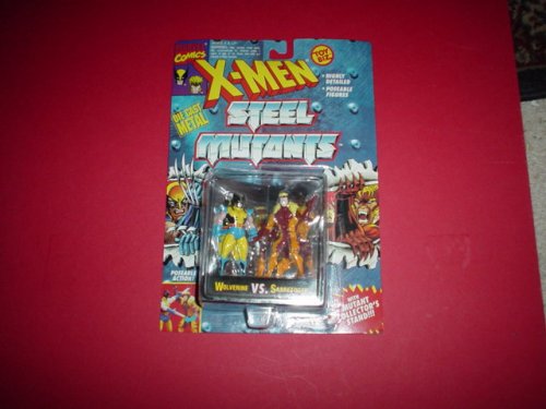 X-Men Steel Mutants > Wolverine vs Sabretooth Die Cast Metal 2pk Action Figure