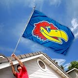 Kansas Jayhawks KU University Large College Flag
