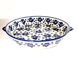 Polish Stoneware 9 Baking Dish with Handles, Unikat Pottery Hand-made and Signed by Artist