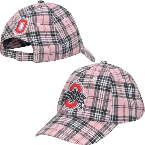 Top Of The World Ohio State Buckeyes Pink Plaid Adjustable Women's Hat Adjustable