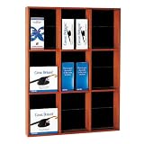 Peter Pepper 605-X-X, 609, 610, and 612 Nine Pocket Vertical Magazine Rack with Paper Stop and Pocke