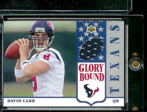 2002 Upper Deck David Carr Glory Bound Jersey Houston Texans Football Card - Mint Condition - Shipped In Protective Display Case