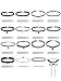 Mudder Choker Necklaces Set, Black, 16 Pieces