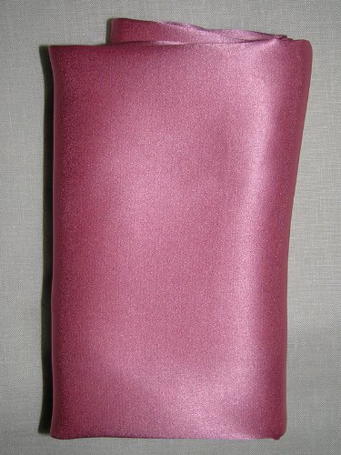 Classic Rose Satin Silk Handkerchief, 100% Silk - by Royal Silk