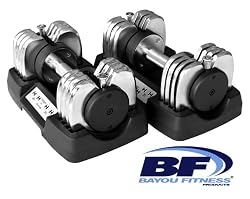 Best Bayou Fitness Pair of 50 lb Adjustable Dumbbells to buy