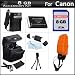 8GB Accessory Kit For Canon PowerShot D10 D20 Waterproof Digital Camera Includes 8GB High Speed SD Memory Card + Extended (1200Mah) Replacement NB-6L Battery + Ac/ D/c Travel Charger + Floating Strap + Deluxe Case + USB 2.0 SD Reader + Much More
