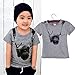 Ecosin Summer Children Boy Kids Camera Short Sleeve Tops O Neck T Shirt Tees