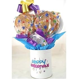 One Dozen Gourmet Cookie Bouquet in a Happy Retirement Gift Tin by Gifts-to-Impress