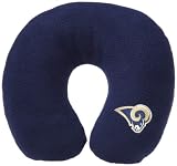 NFL St. Louis Rams Embroidered U-Shaped Fleece Travel Neck Pillow (Navy)