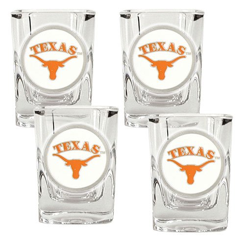 Texas Longhorns 4 Piece Shot Glass Set