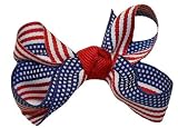 Hair Bows ~ Baby Size Red White Blue Tied GrosGrain Bow July 4th Nautical