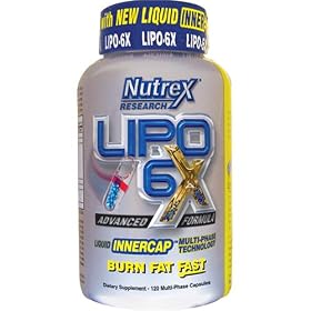 Nutrex Research Lipo6X Fat Burner Capsules - Tub of 120