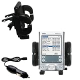 Gomadic for the PalmOne palm Tungsten E2 - PalmOne Tungsten E2 Auto Vent Holder with Car Charger - Uses Gomadic TipExchange