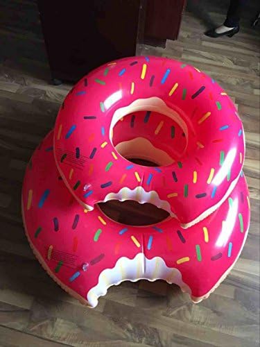 Strawberry Donuts Swimming ring Large size Thicken Inflatable Donuts Pool Floats(36 inche)