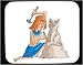 Decorated Mouse Pad with carving, egypt, stone, sculptor, cat