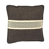 15 X 15 INCH SQUARE DARK GRAY WITH HONEYCOMB STRIPE CUSHION