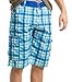 Marx & Dutch Mens Belted Cargo Plaid Multipocket Shorts