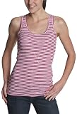 XOXO Women's Striped Logo Tank, Hot Pink, Medium