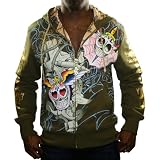 CHRISTIANAUDIGIEREdHardyFaithSkullMensHoodieHoodedSweatshirt