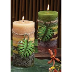 Pack of 6 Pineapple Scented Tropical Pillar Candles - 6 by CC Home Furnishings